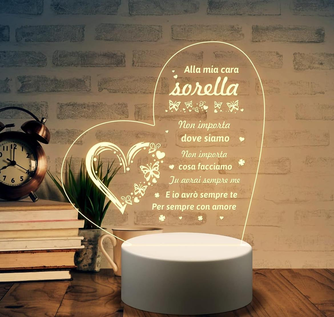 Lampada con dedica SORELLA