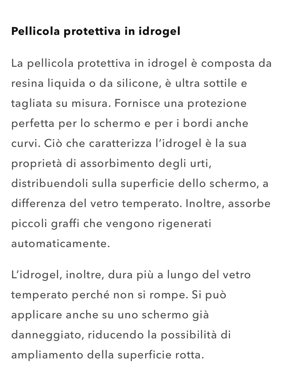 Pellicola hydrogel protettiva LUCIDA PRIVACY