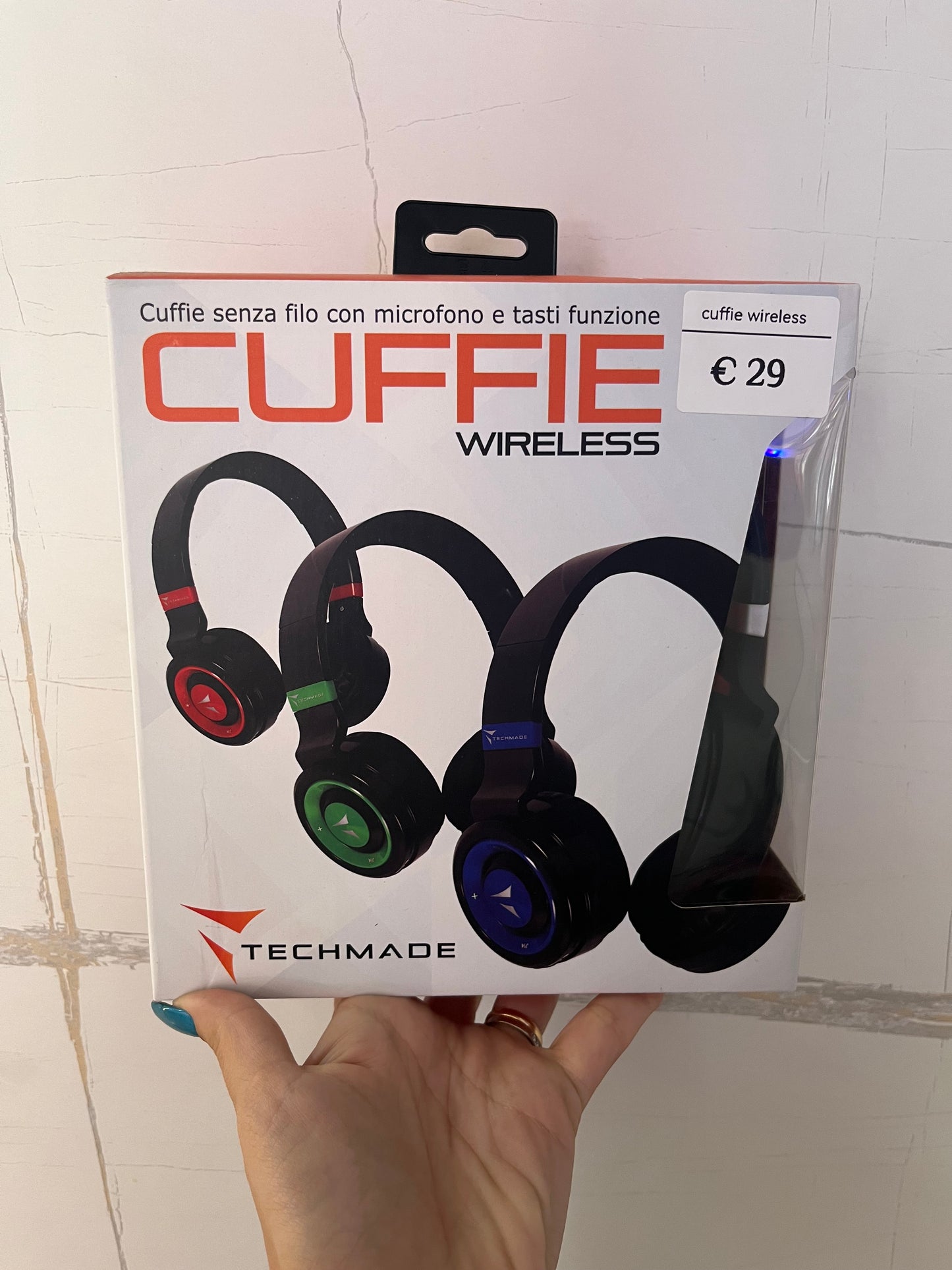 Cuffie wireless con microfono nere